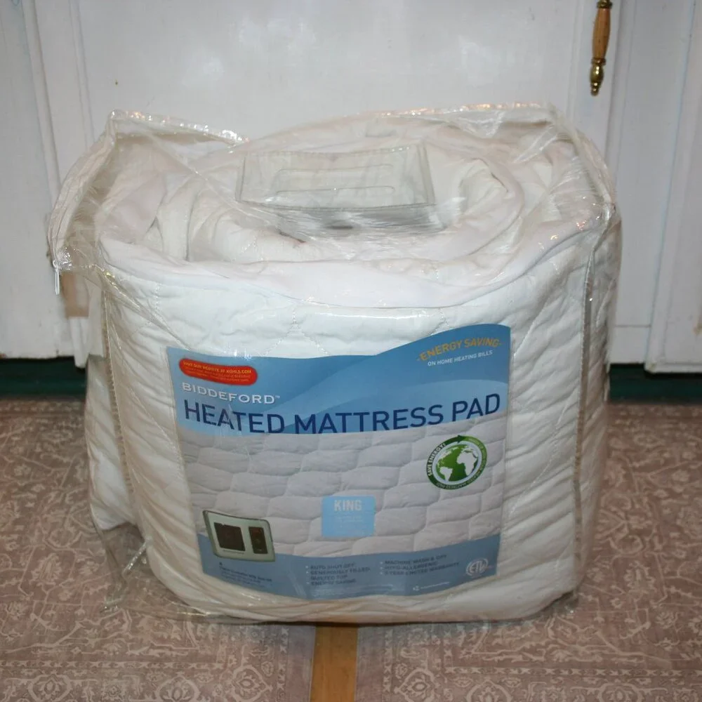 KING Biddeford Quilted Heated Mattress Pad Cover with (2) Digital Controllers